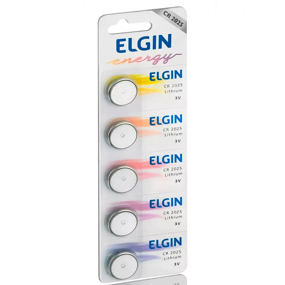 بطارية ليثيوم ، 3 فولت ، CR2025 مع 5 Elgin
