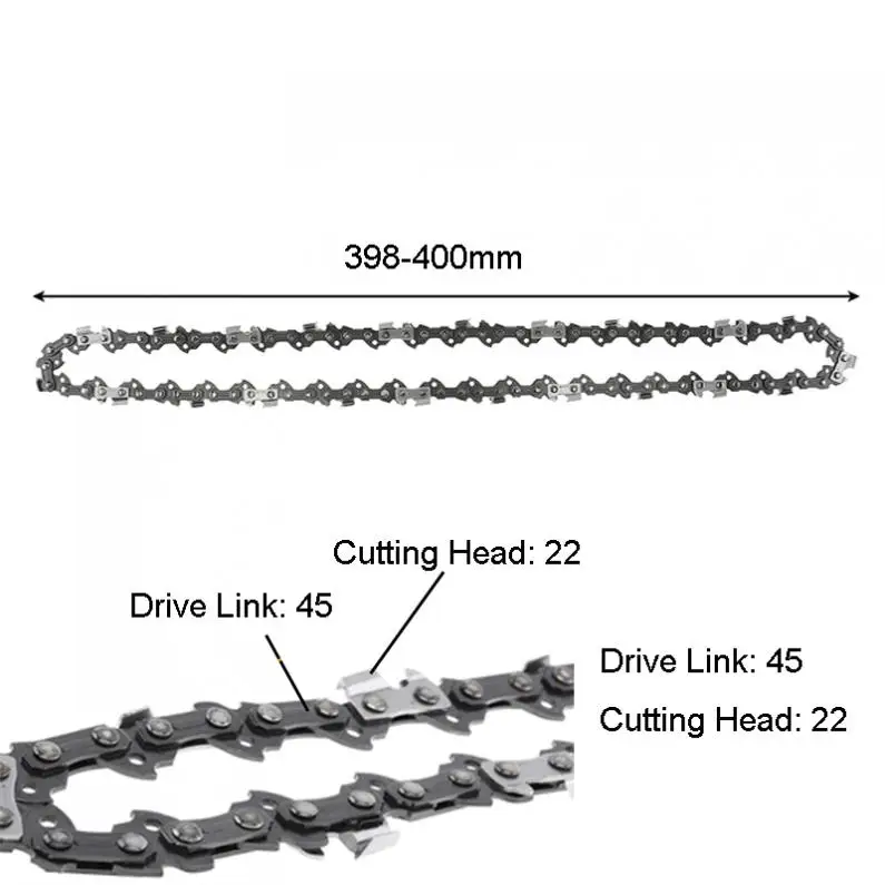 12 Inch Portable Chainsaw Chain 3/8 Pitch Saw Chain 45 Drive Link Electric Chainsaw Parts Chainsaw Blades