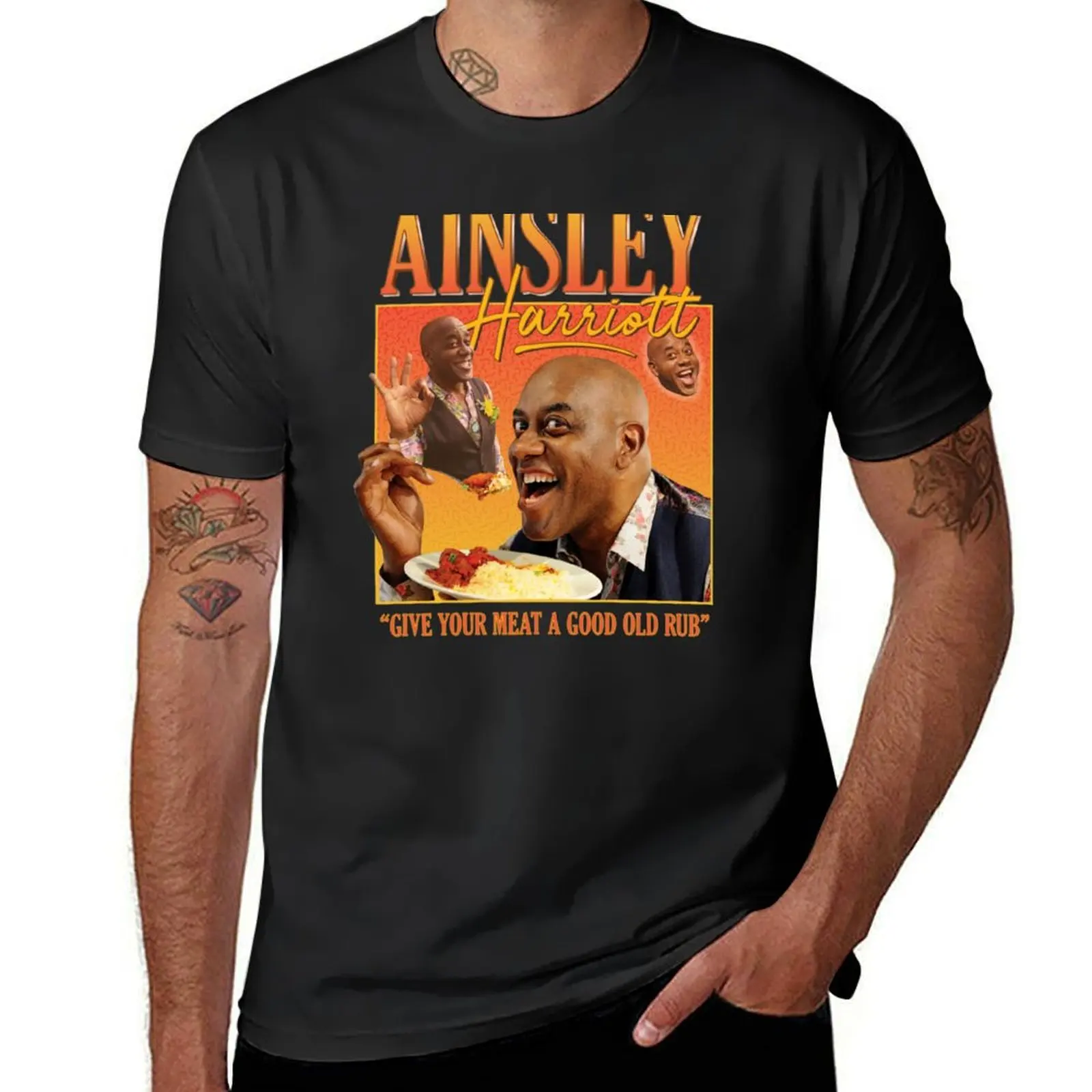 Ainsley Harriott Homage Tee Top Vintage Retro Funny 90s Icon Mens Womens T-Shirt funnys customizeds men t shirt