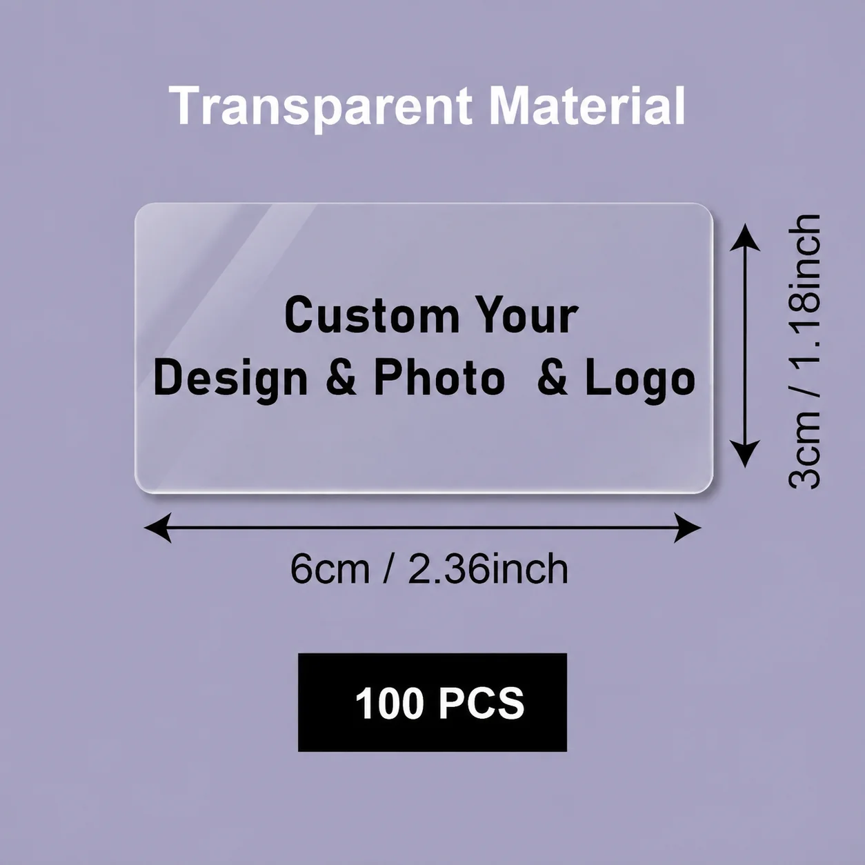 Custom rectangular stickers, 50pcs personalized transparent labels, can print photos, logos, and text, waterproof custom vinyl stickers, suitable for packaging, bottles, gifts, business and events, available in various sizes
