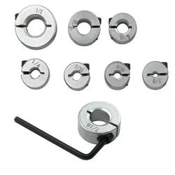 8pcs Drill Bit Depth Stop Collar With Hex Wrench Set Fixed Drill Bit Holder Split Rings For Wood Hole Drilling Stopper Ring Dril