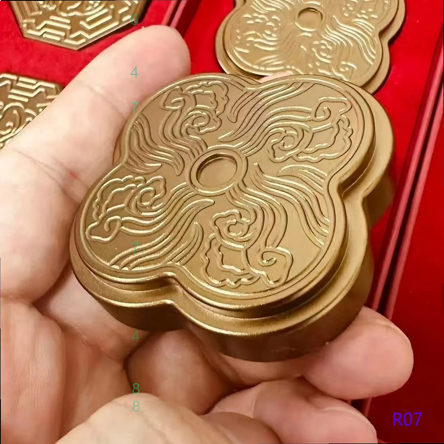 New Chinese Style Single Hole Cabinet Drawer Knob Vintage Carved Wardrobe Handle