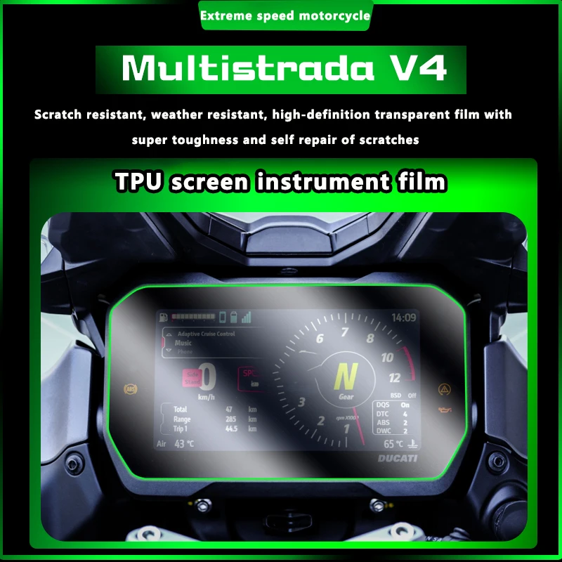 Suitable for Dukadi Multistrada V4 transparent modified accessories, instrument panel, screen protector film, anti scratch