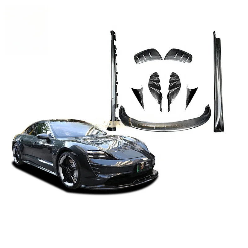 High Quality MR Style Dry Carbon Fiber Body Kit Front Lip Side Vents Rear Diffuser Exterior Upgrade Tuning Parts Fit for Porsche