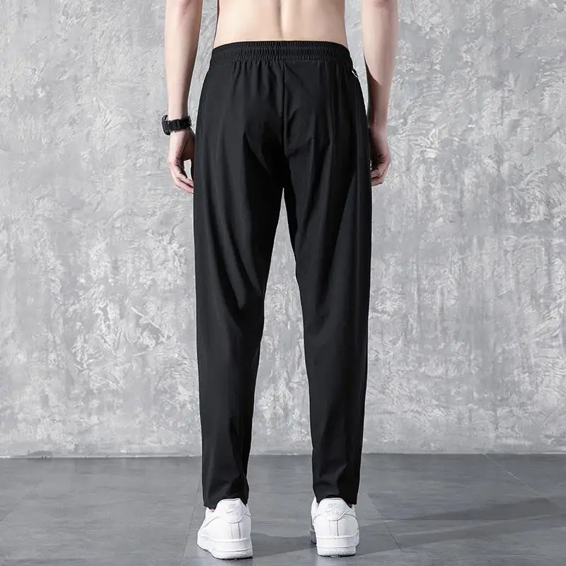 TRSYPHXM 2025 new Casual straight leg pants for men in autumn, thin pants, Korean style trendy leggings, loose sports pants