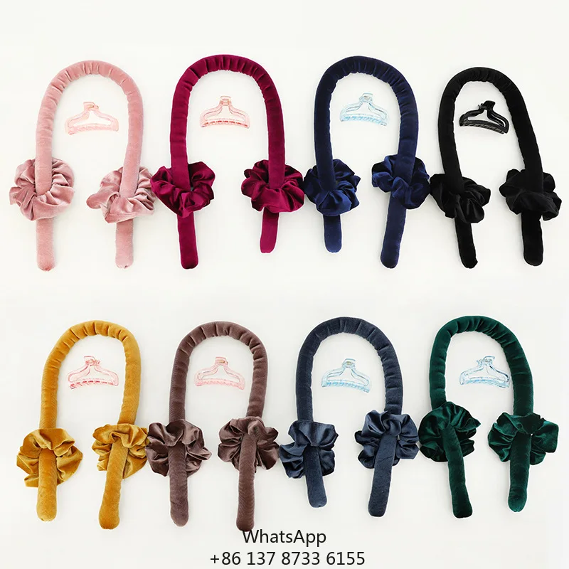 

Heatless Curling Rod Headband No Heat Curls Ribbon Hair Rollers Sleeping Soft Headband Foam Hair Curlers DIY Hair Styling Tools
