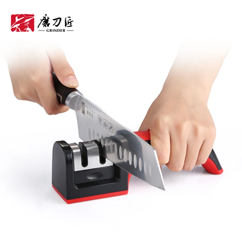 

GRINDER 2-stage Kitchen apex Professional Knife Sharpener Carbide & Ceramic Quick Knives Sharpening Machine Blade Tools afiador