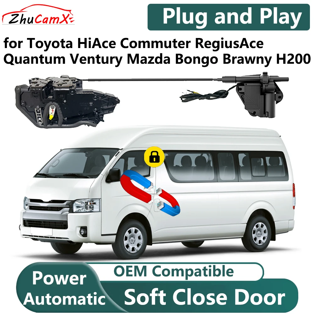 

for Toyota HiAce Commuter RegiusAce Quantum Ventury Mazda Bongo Car Electric Soft Close System Power Closing Door Latch Lock
