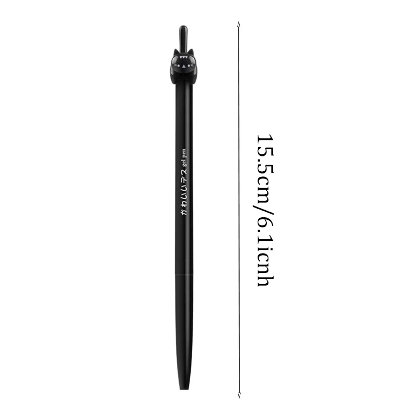 Kreativer Tier-Katzenförmiger 0,5-mm-Einziehstift, schwarze Tinte, schnell trocknende Nachfüllungen, für Bürobedarf und Schreibwaren. – Detail 2