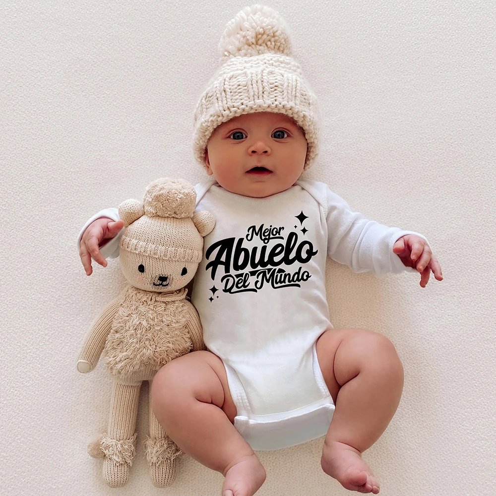 MRJOR ABUELO DEL MUNDO Print Baby Romper Casual Girl Boy Newborn Jumpsuit Short Sleeve Bodysuit Summer&Spring Baby Clothing