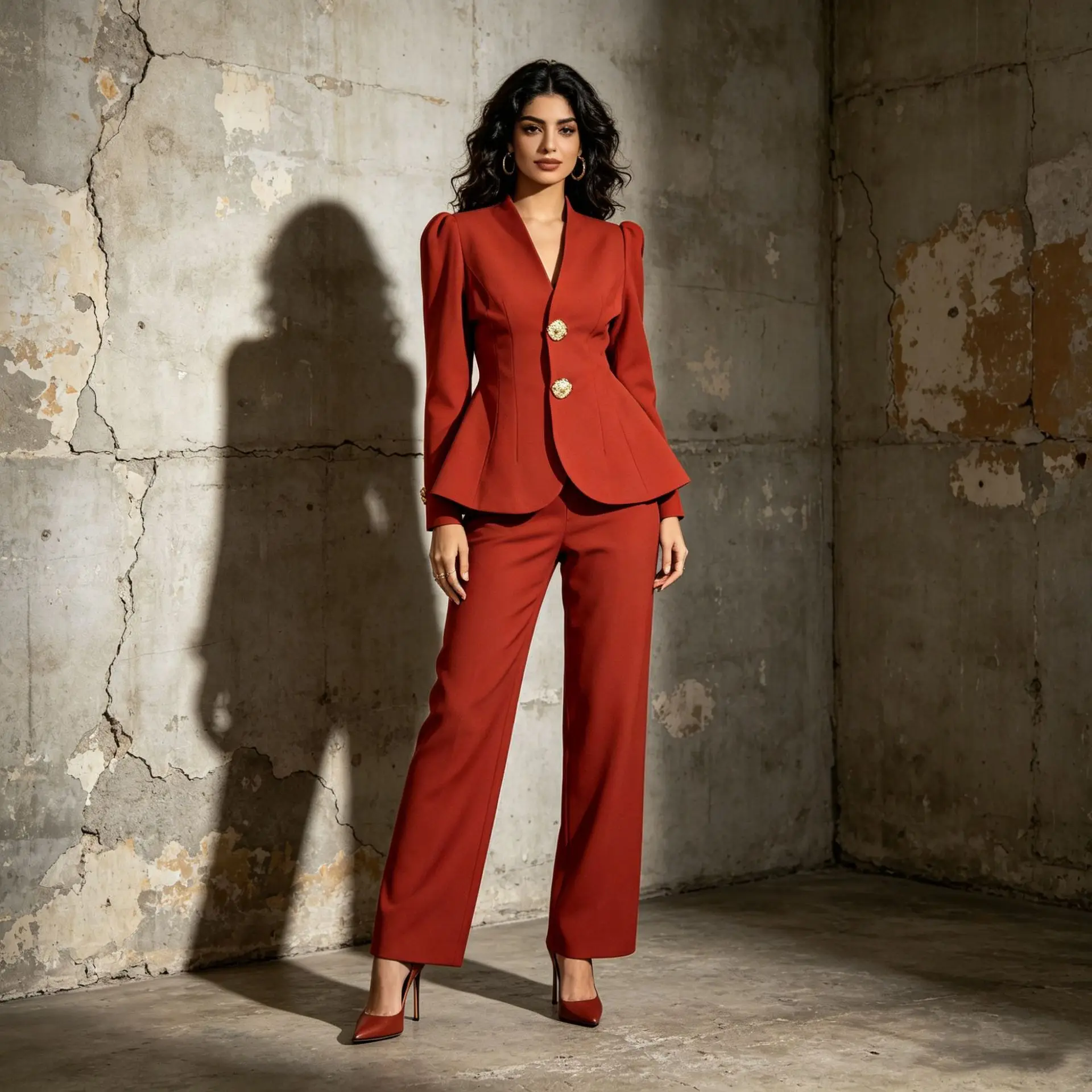 ZAMOR HIGH STREET Elegant Office Blazer and Straight Leg Pants Set Women 2026 New Decorative Button Long Sleeve Two Piece Suit