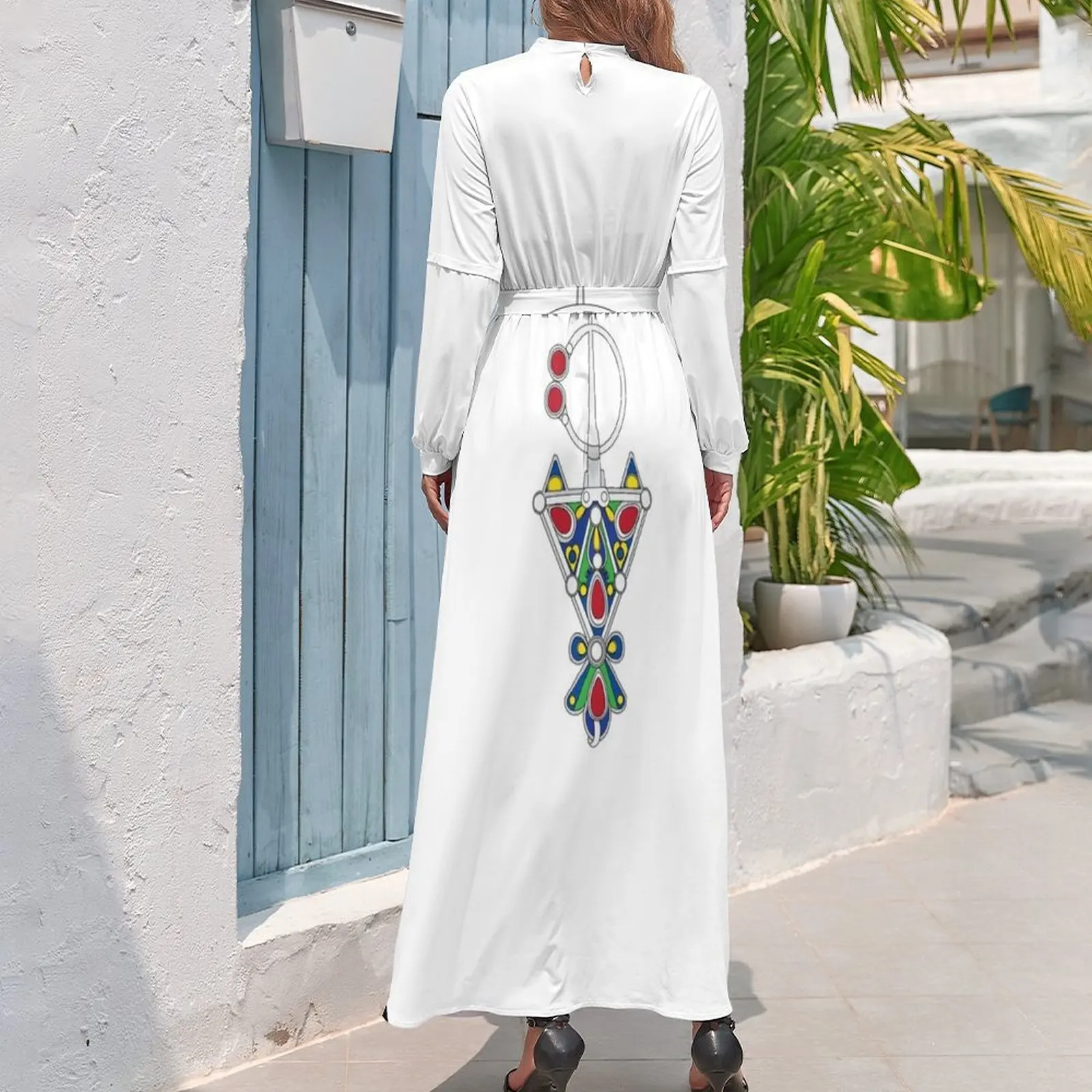 Amazigh Berber kabyle Symbole Long Dress beach dresses elegant party dress for women 2024 elegant women's dresses for wedding