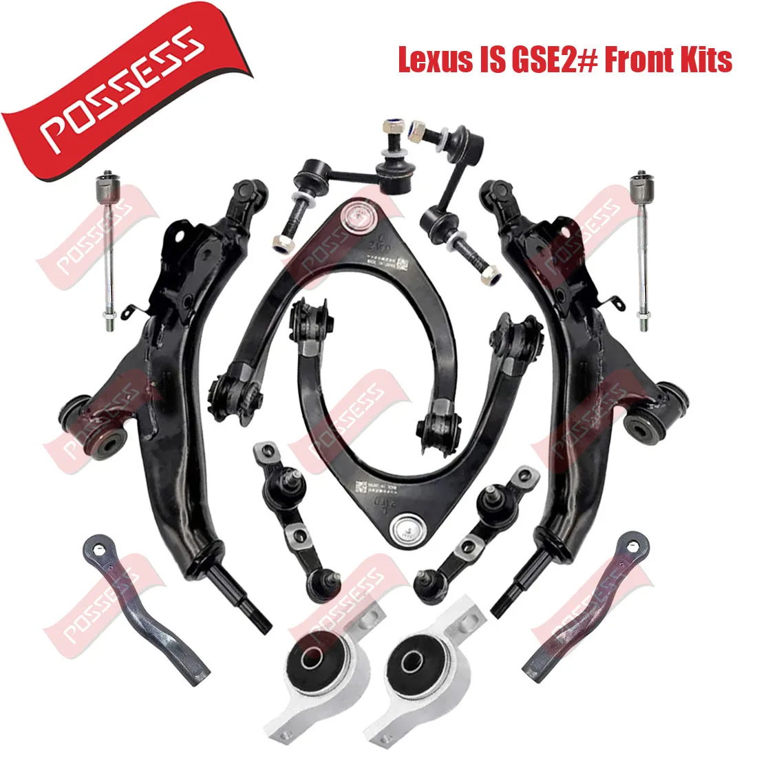 

14 Pieces Front Suspension Control Arm Bushing Ball Joint Kits For Toyota Crown GRS18 Lexus IS250 IS350 IS300 GS300 GS350 2WD