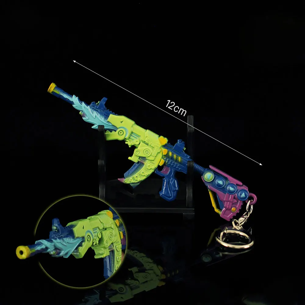 

Mini Roaring M416 Alloy Keychain Cute Dragon-Themed Gun Model Backpack Pendant Collectible Display Toy Kids Gifts ZG569