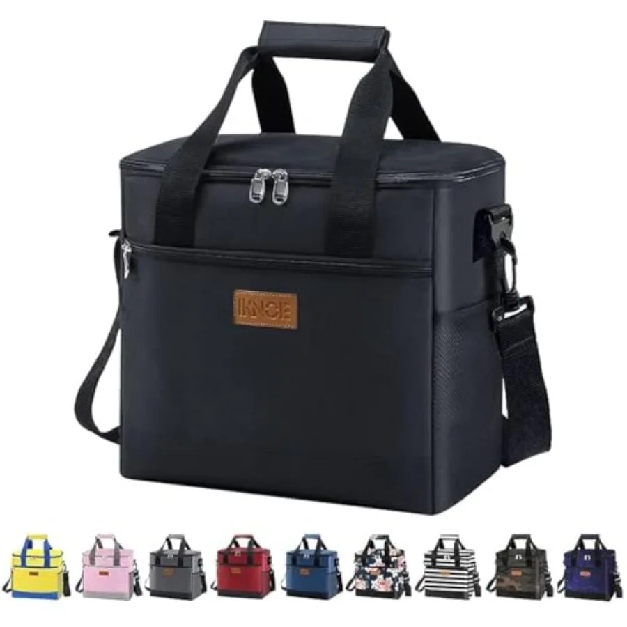 

Cooler Bag Collapsible 24 Can Insulated Bags Leakproof Lunch Cooler Tote with Multi-Pockets for Adult Insulated Thermal Bag for