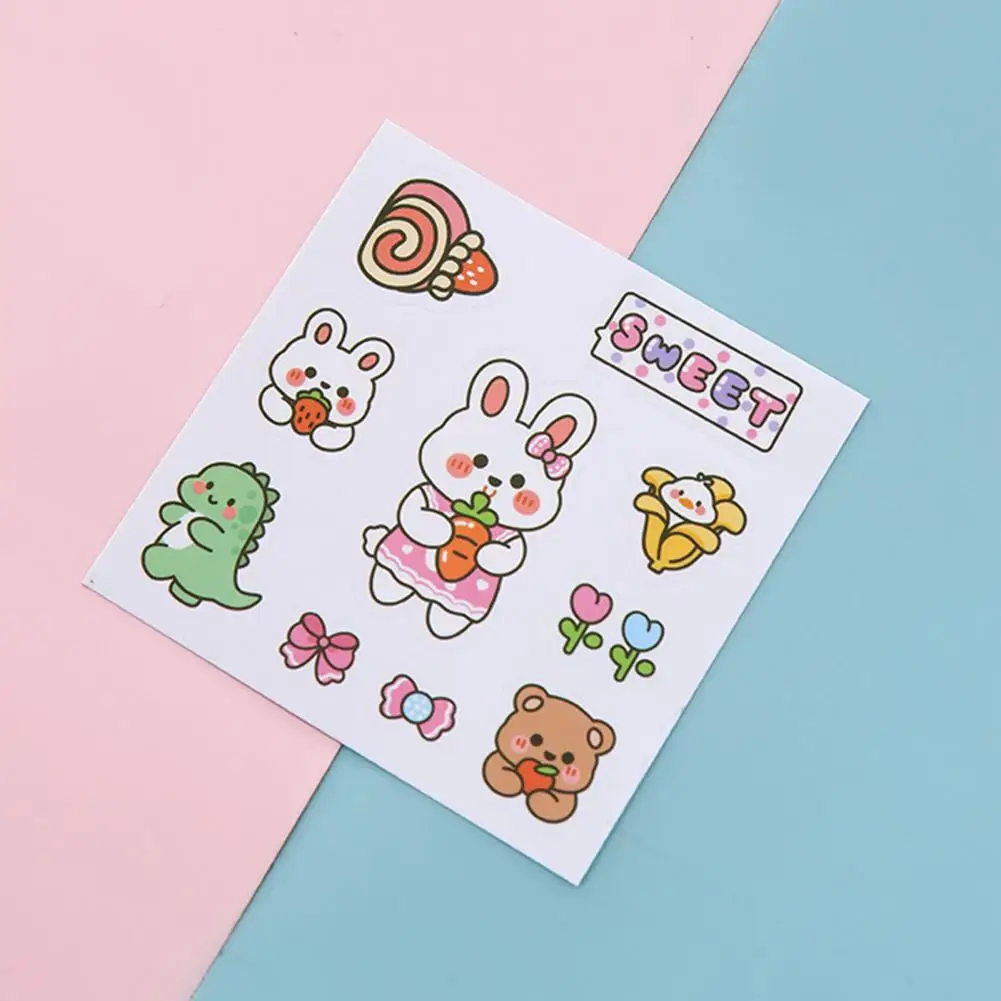 10Pcs Box Sticker Nice-looking Waterproof PVC Seamless Cute Reusable Computer Decal Stationery Accessories