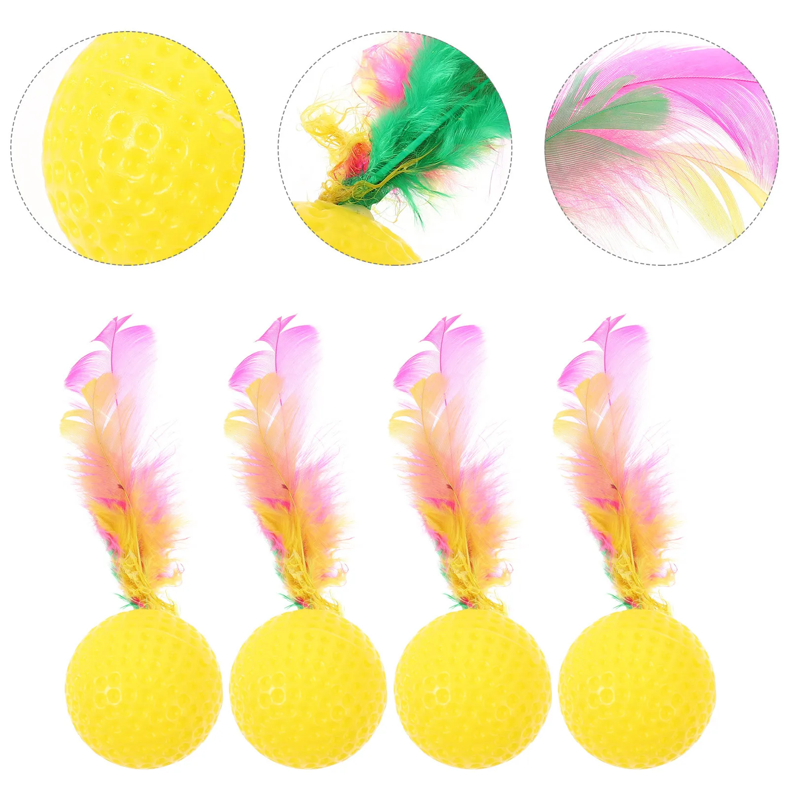 

24pcs Sound Ball Cat Interactive Play Training Teaser For Cats Fun Activity Pet Supplies Assorted Colors