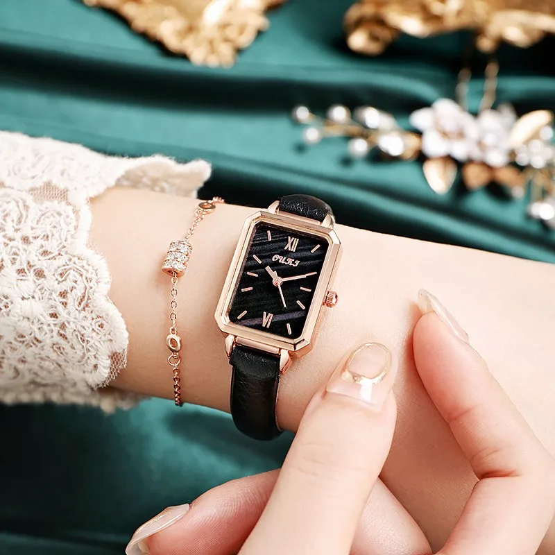 Women'S Quartz Watch Rectangular Dial Simple Casual Fashion Square High-End Design Women'S Multi-Function Quartz Watch