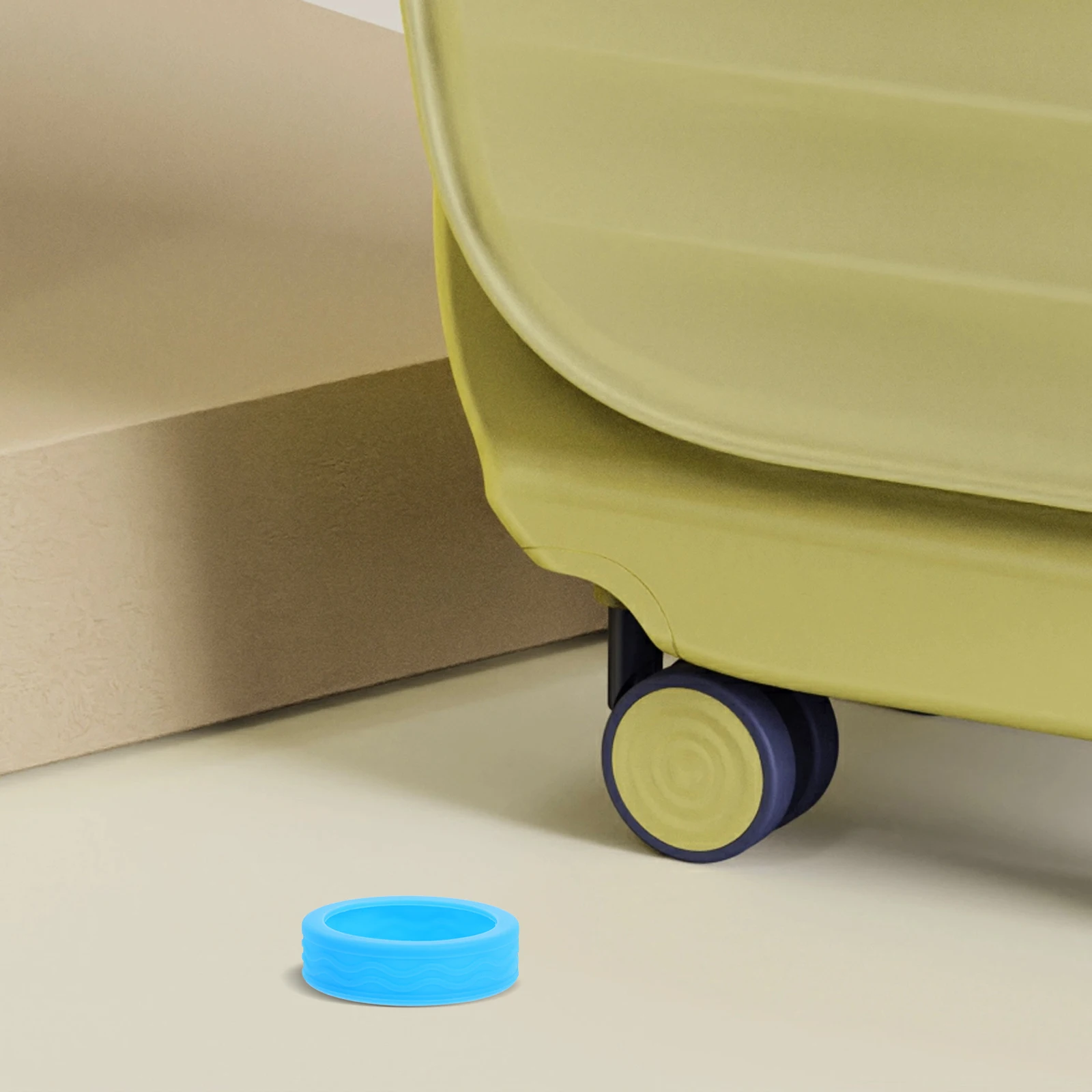 Fundas protectoras de silicona para rueda de equipaje, absorción de impacto, reducción de ruido, reemplazo de protección de rueda de maleta de viaje suave, 8 Uds.