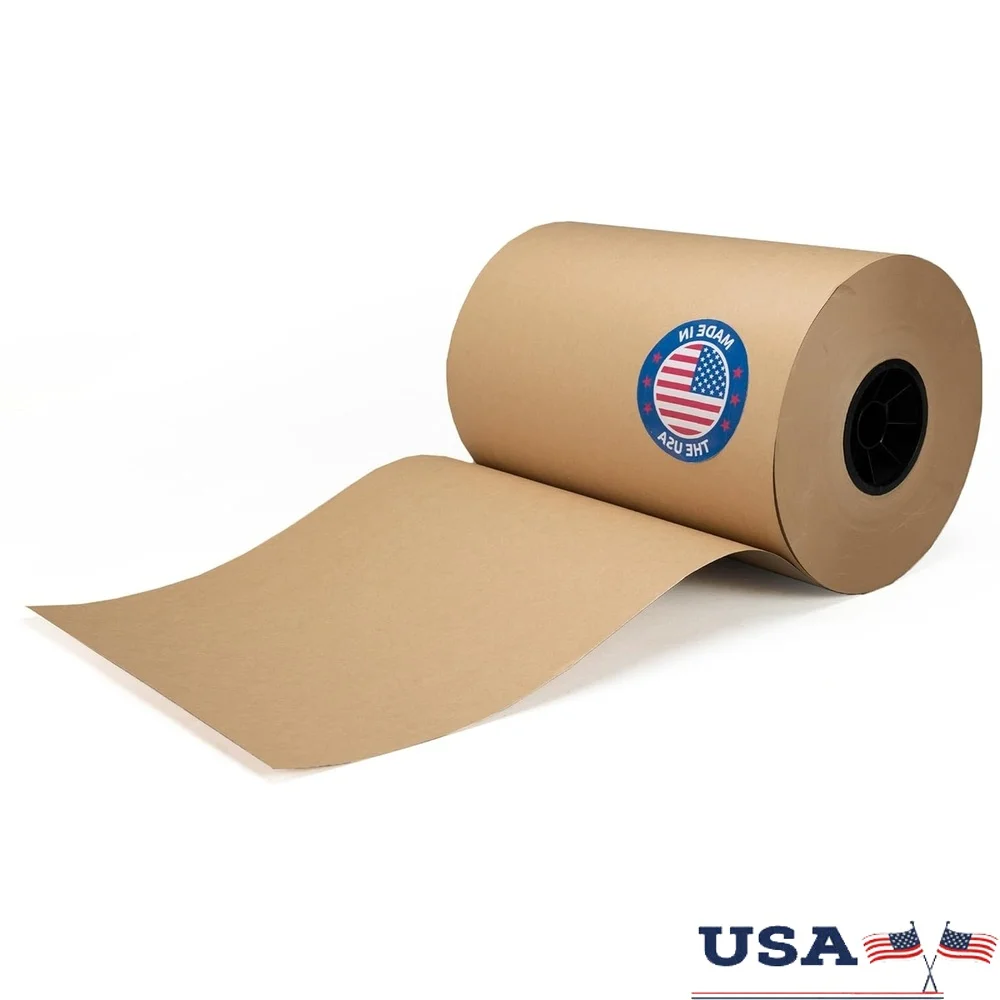 

Heavy Duty Brown Kraft Paper Roll Packing Shipping Crafts 720ft Uncoated 50lb Thickness Durable Art Supplies Moving