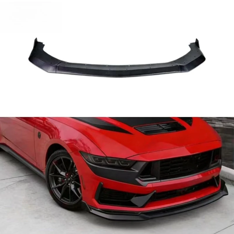 

For 2024 Ford New Mustang 3 Stage Front Lip Splitter Rear Lip Body Kit Gloss Black Exterior Upgrade Modification Accessories