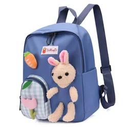 Cute Bunny Children's Schoolbag Kindergarten Cartoon Doll Large Capacity Backpack For Boys And Girls Bolsas Bags For Women Bag