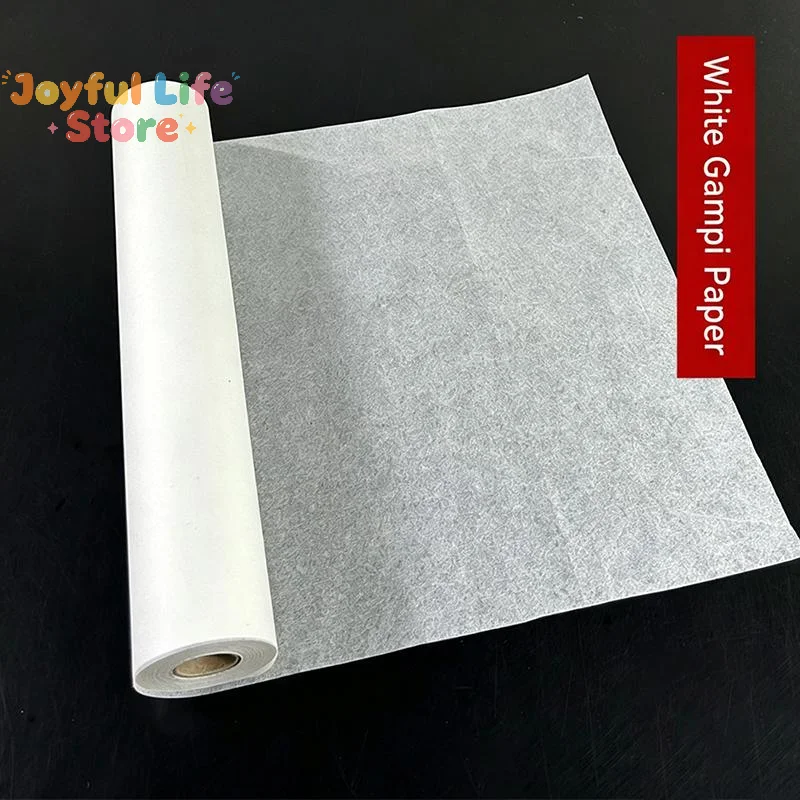 Hot White Translucent Cicada Wing Paper Extra Thin Ancient Style Mica Ripe Xuan Paper Long Roll Calligraphy Practice