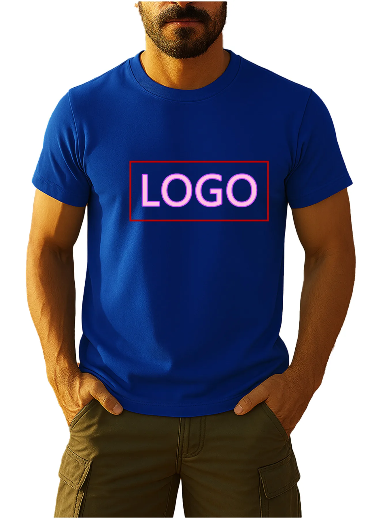 

Casual fashion polo shirt - Customized logo printing company event work uniform graphic embroidery top