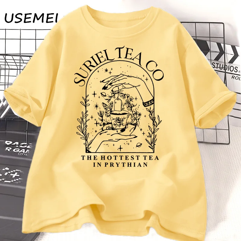 Suriel Tea Co T-Shirt Women Men A Court of Thorns and Roses T Shirt Bookish Tshirt Cotton Short Sleeve Gifts for Reader Clothing