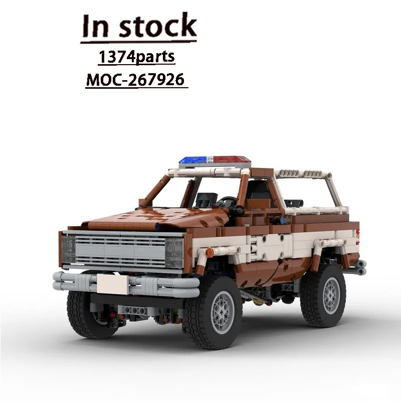 MOC-267926 New City Sports Police Car Supercar Building Block Model 1374 Parts Creative Adult Birthday Christmas Toy Gift