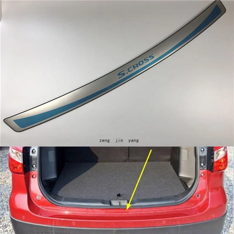 For Suzuki SX4 S-Cross Lip on Bumper Car Protector Door Sill Scuff Plates Scuff Plate Scuff Plate Accessories Stainless Steel