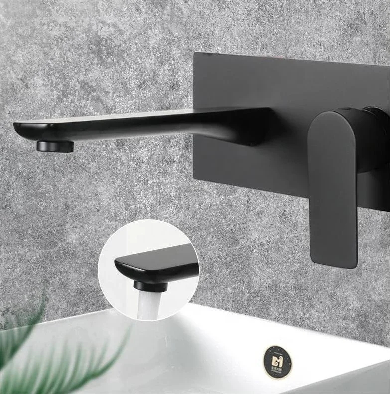 New Design Solid Brass High Quality Gun Gray Wall Mounted Concealed Bathroom Basin Faucet Tap