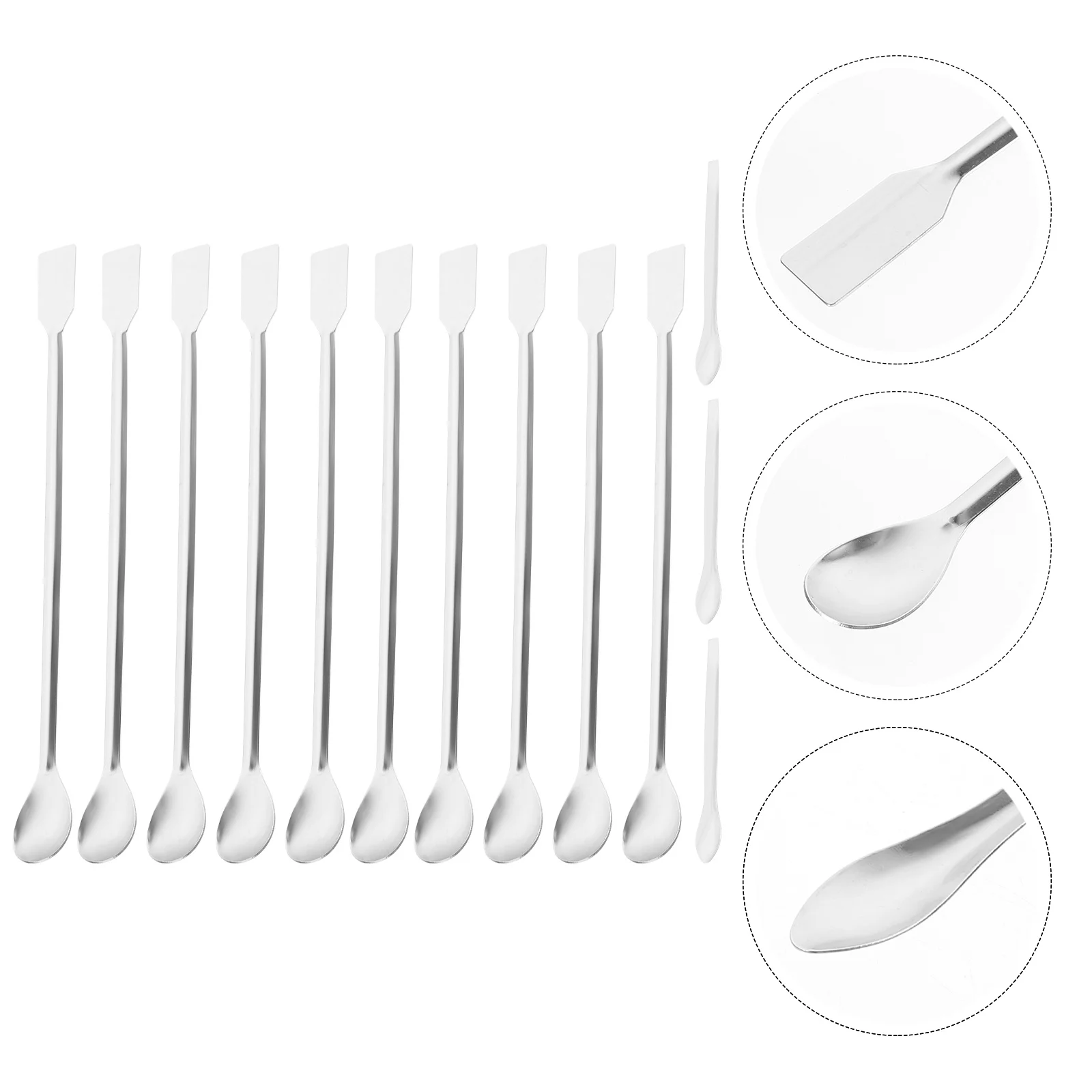 

13Pcs Stainless Steel Sampling Spoons Durable Measuring Medicine Scoops Dual-Ended Design Micro Scoops Laboratory Mixing Spoon