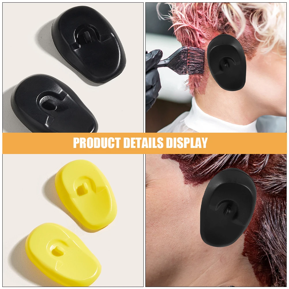 

3 пары накладок на уши с краской для волос, защитные амбушюры для укладки волос, мытья, многоразовые парикмахерские принадлежности, защита от тепла