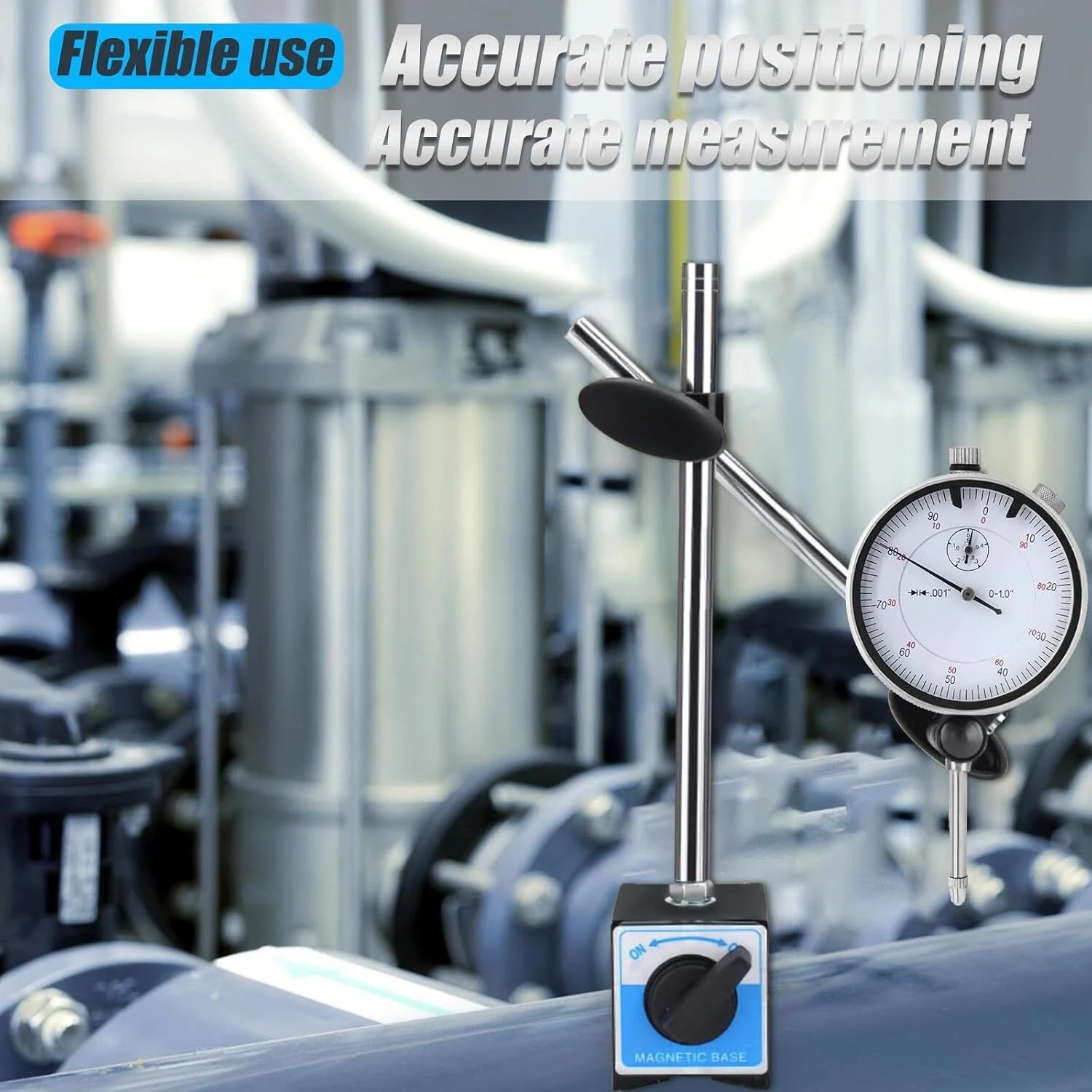 마그네틱 베이스가 있는 다이얼 인디케이터 범용 유연한 다이얼 테스트 인디케이터 미세 조정 가능한 홀더 스탠드 정밀 측정 도구