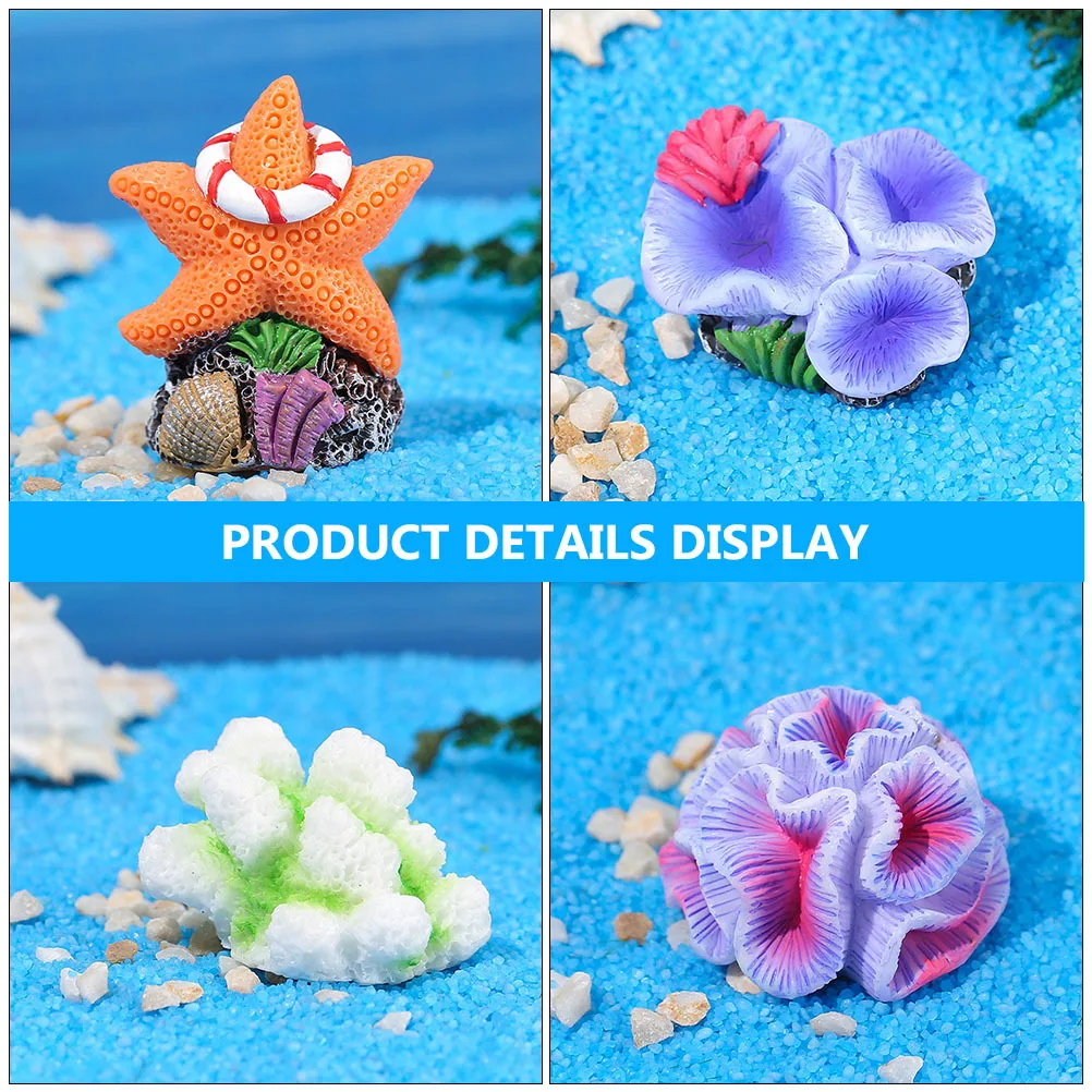 

1Set Aquarium Decoration Simulated Coral Ornament Resin Fish and Shrimp Shelter Underwater Landscaping Accessory for Fish Tank