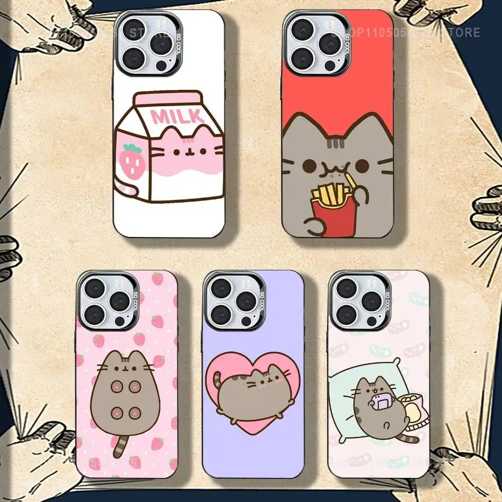 

Cute P-Pusheens Cat Phone Case For iPhone 16,15,14,13,12,11,8,7,Pro,Max,Plus,Mini,XS,SE Shockproof Matte Cover