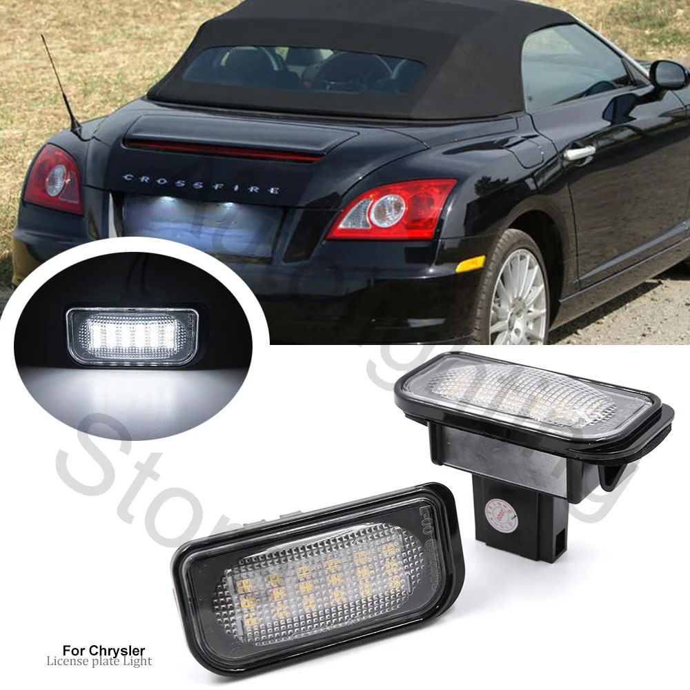 

2pcs Canbus LED License Number Plate Light Lamp Assembly For Chrysler Crossfire coupe & Cabrio 2003 2004 2005 2006 2007 licnec