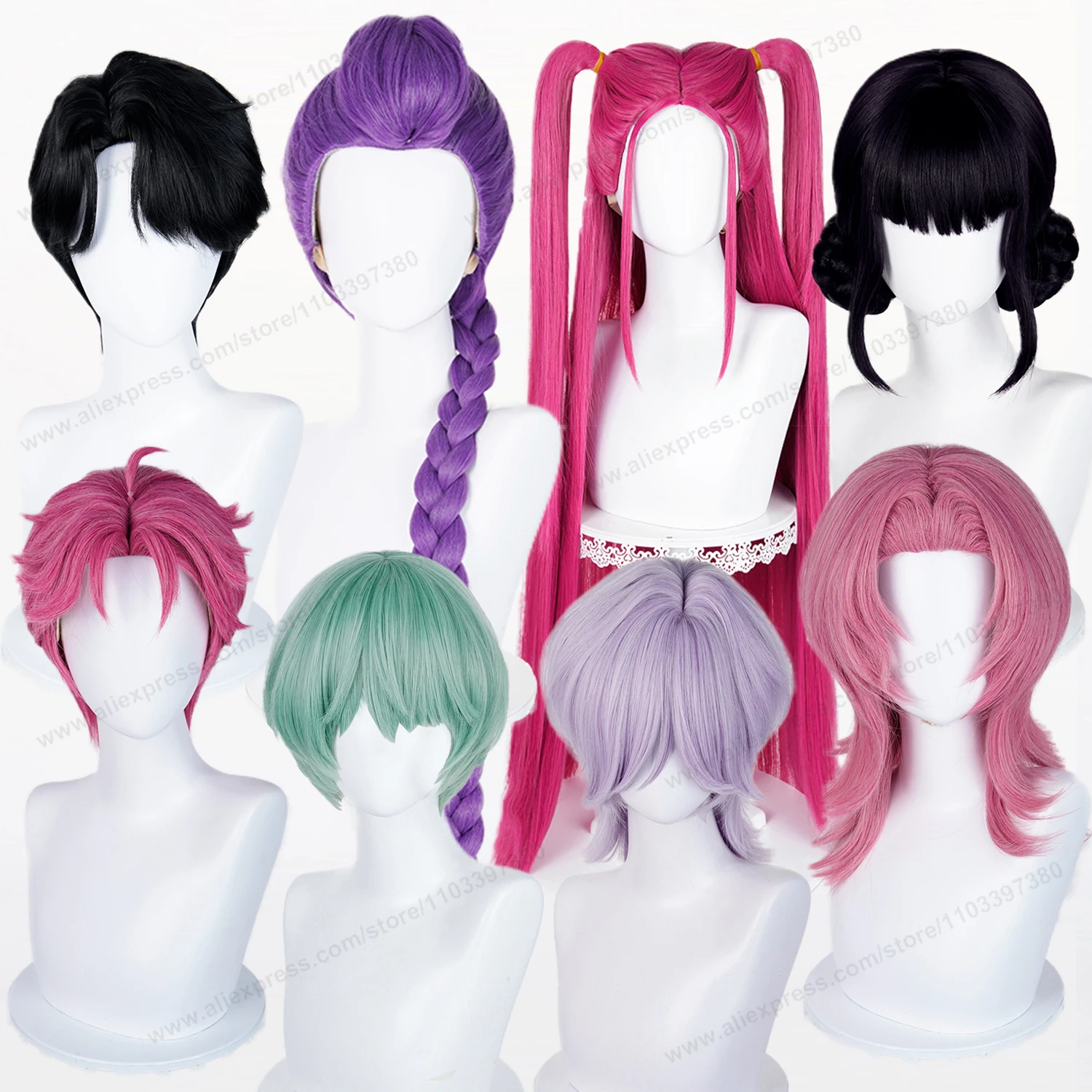 

Saja Boys Baby Rumi Mira Zoey Abby Jinu Mystery Romance Cosplay Synthetic Wig Men Women Hair Anime Heat Resistant Wigs