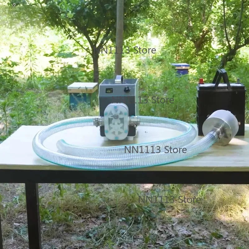 

Honey Filter Delivery Pump Inverted Barrel Impurity Filter Machine Fine Filter AC/DC Cross-border Supply Semi-Automatic 500L/H