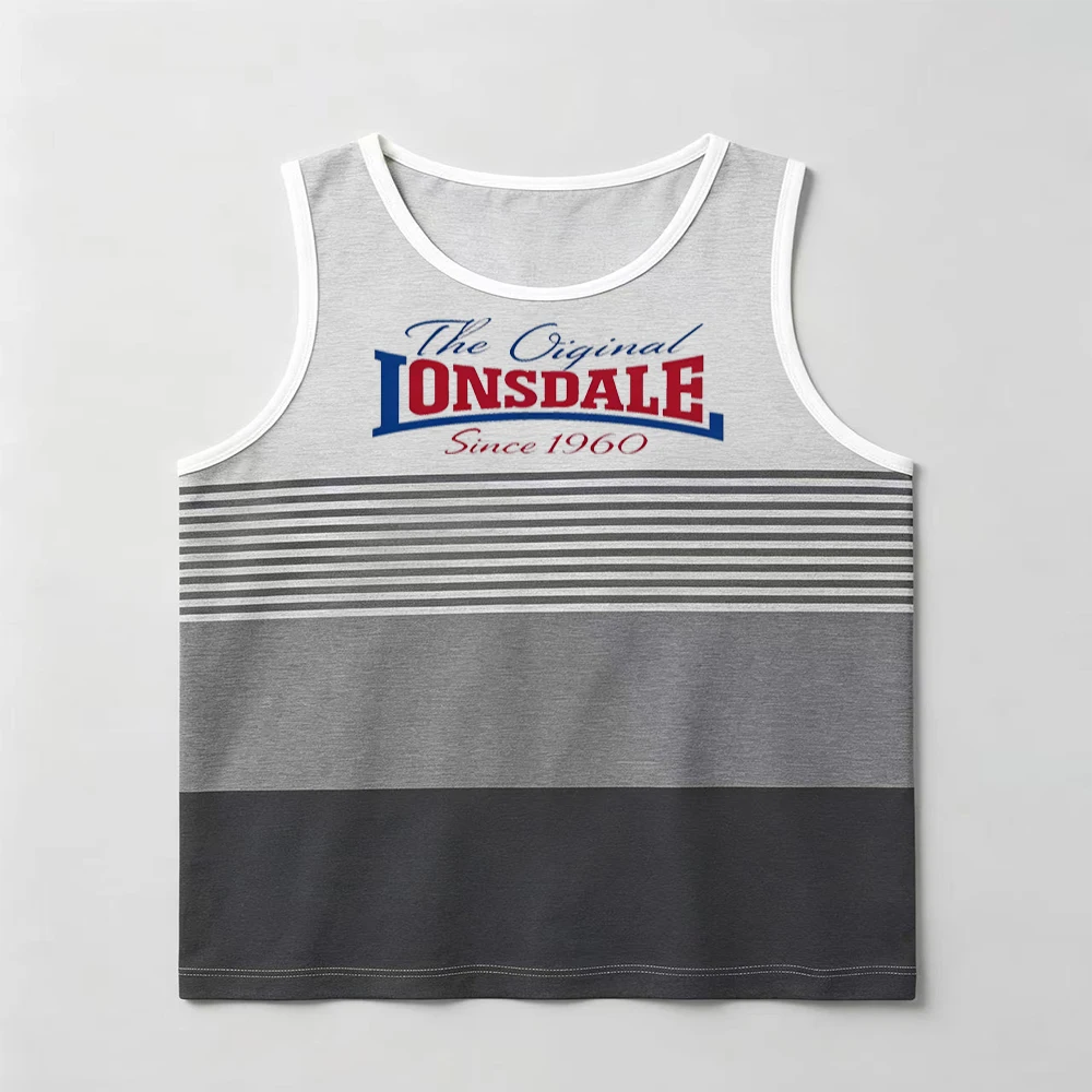 LONSDALE summer ice silk short sleeved vest, fashionable and versatile, youth sleeveless shirt, thin, breathable and quick dryin