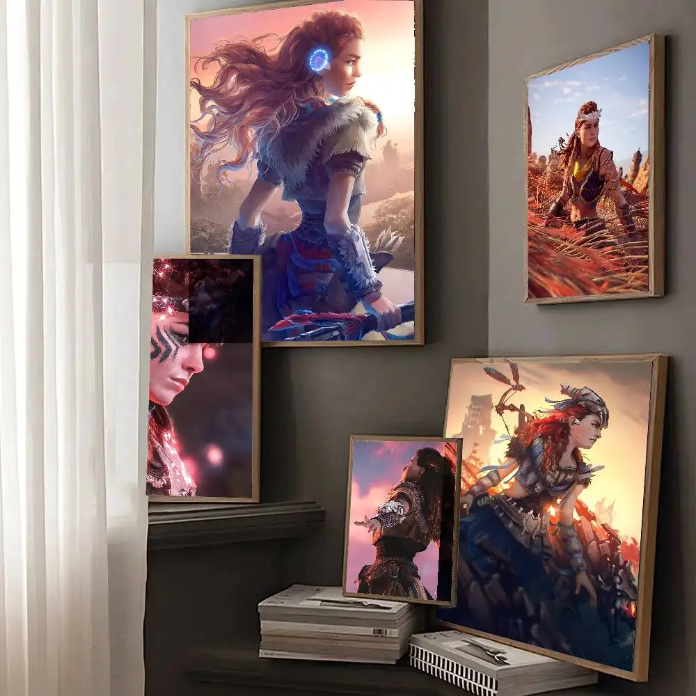 Modern Popular Online Game H-Horizon Zero Dawn Poster And Prints Wall Art Pictures For Modern Bedroom Game Room Home Decor