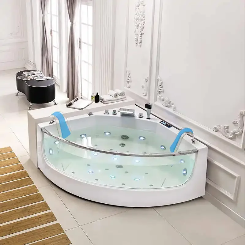 Simple Double Bathtub Home Bubble Surf Massage Fan Bathtub Adult Couple Thermostatic Heated Bidet