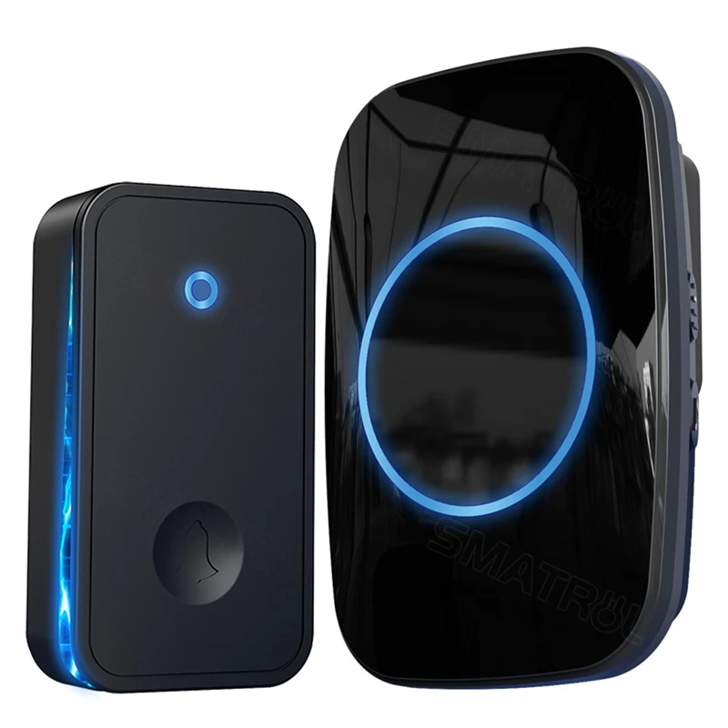 TOP ข้อเสนอ Self Powered Wireless Doorbell ไม่มีแบตเตอรี่กันน้ําประตู Bell สําหรับเด็กผู้สูงอายุ Caller 2 ปุ่ม 1 Receiver