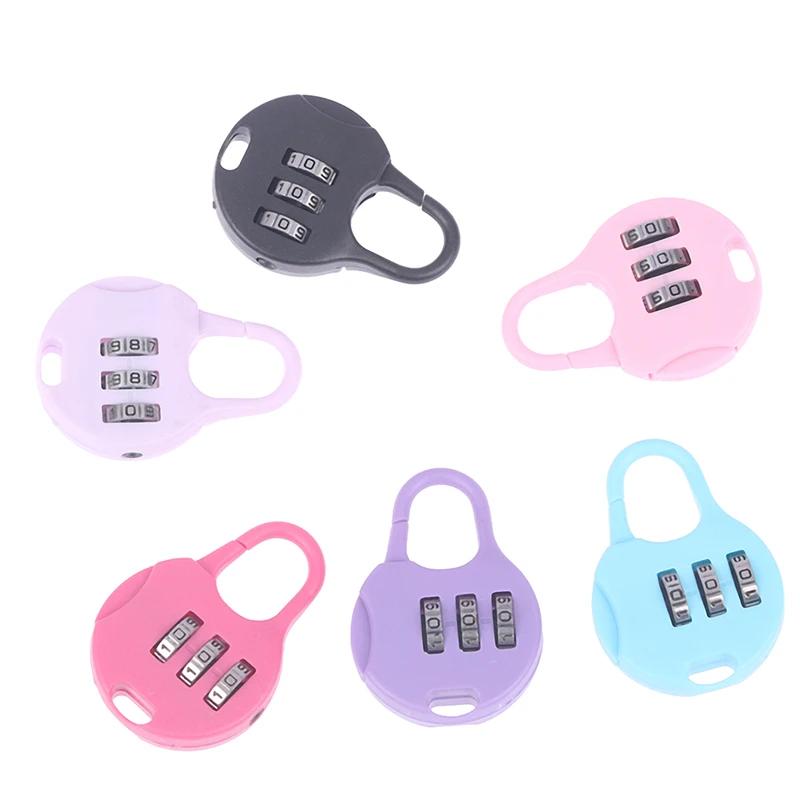 1PCS Color Mini Password Padlock Trolley Case Password Lock Student Dormitory Cabinet Password Lock Backpack Zipper Lock