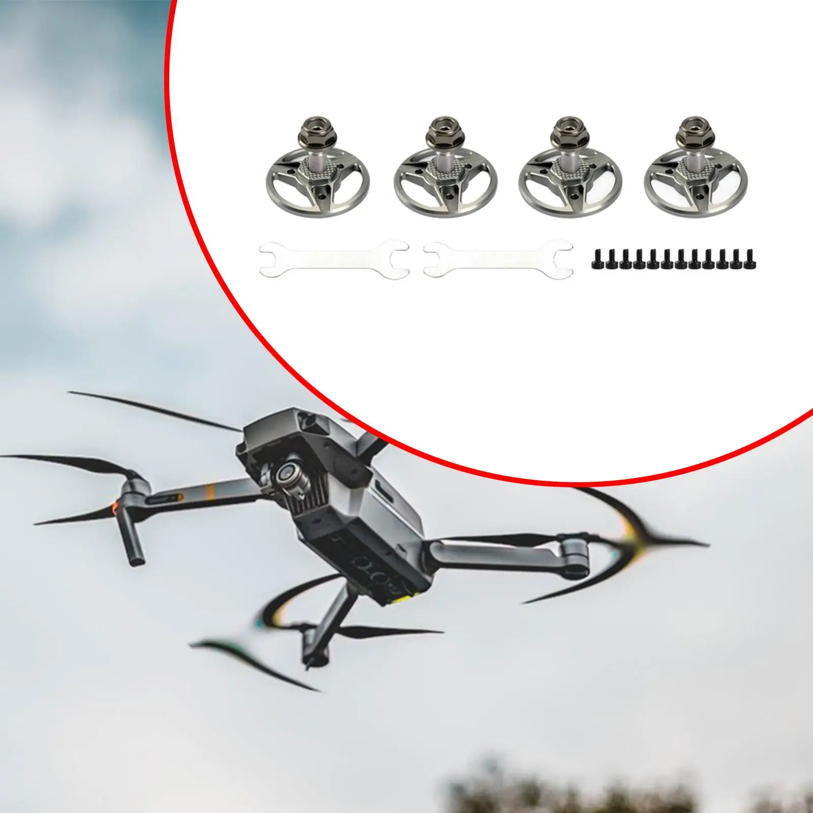 

Propeller Metal Mounting Base 4 Pcs Easy Installation DIY Replacements with M5 Mounting Hole Propeller Mount Adapter for FPV