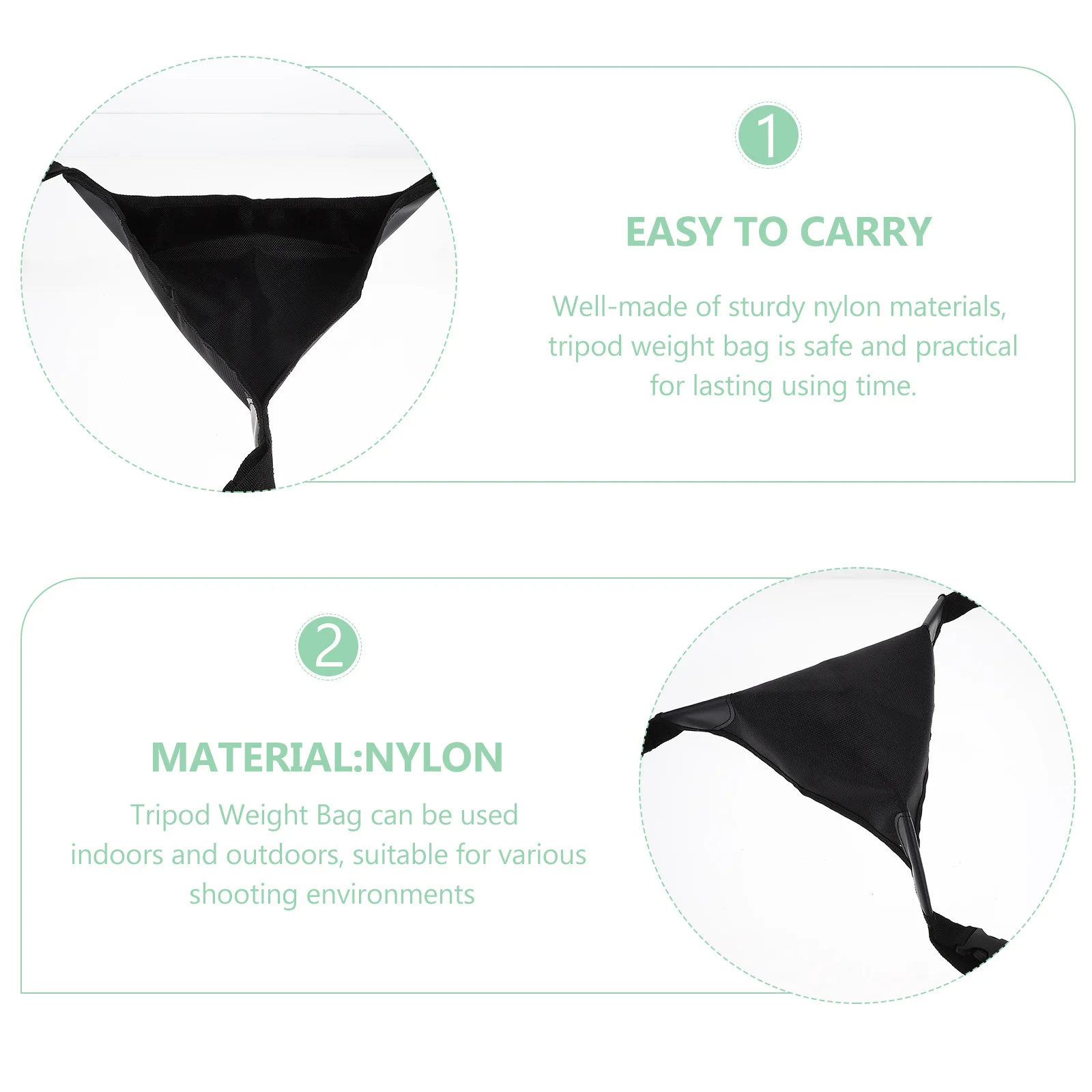 

Tripod Weight Bag Nylon Durable Stable Foldable Outdoor Photography Accessory Sandbag Windproof Stone Bag for Tent Canopy Stand