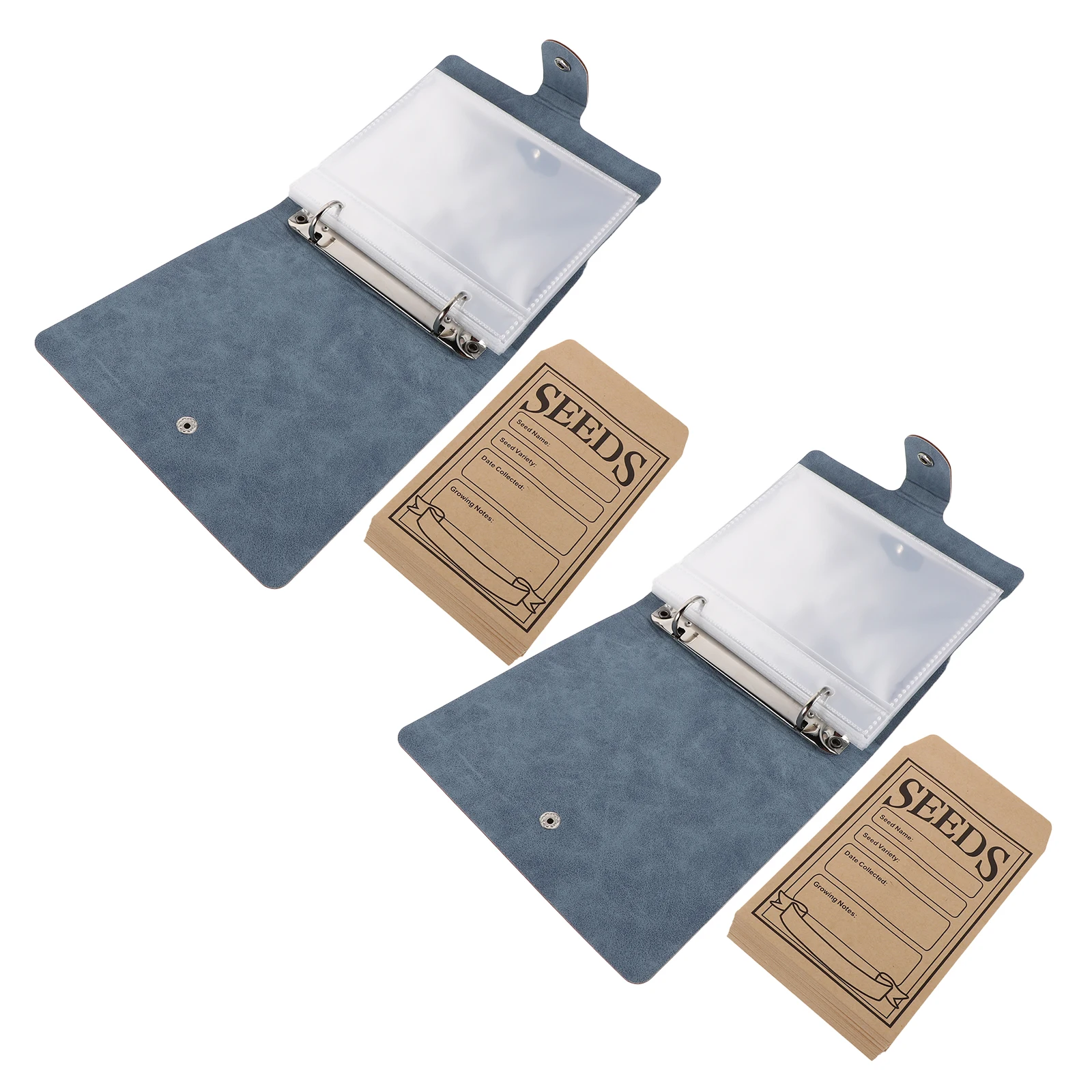

2Pcs Seed Storage Organizer Binder Creative Insert Style Garden Seed Book Vegetable Pockets Album Card Sleeves