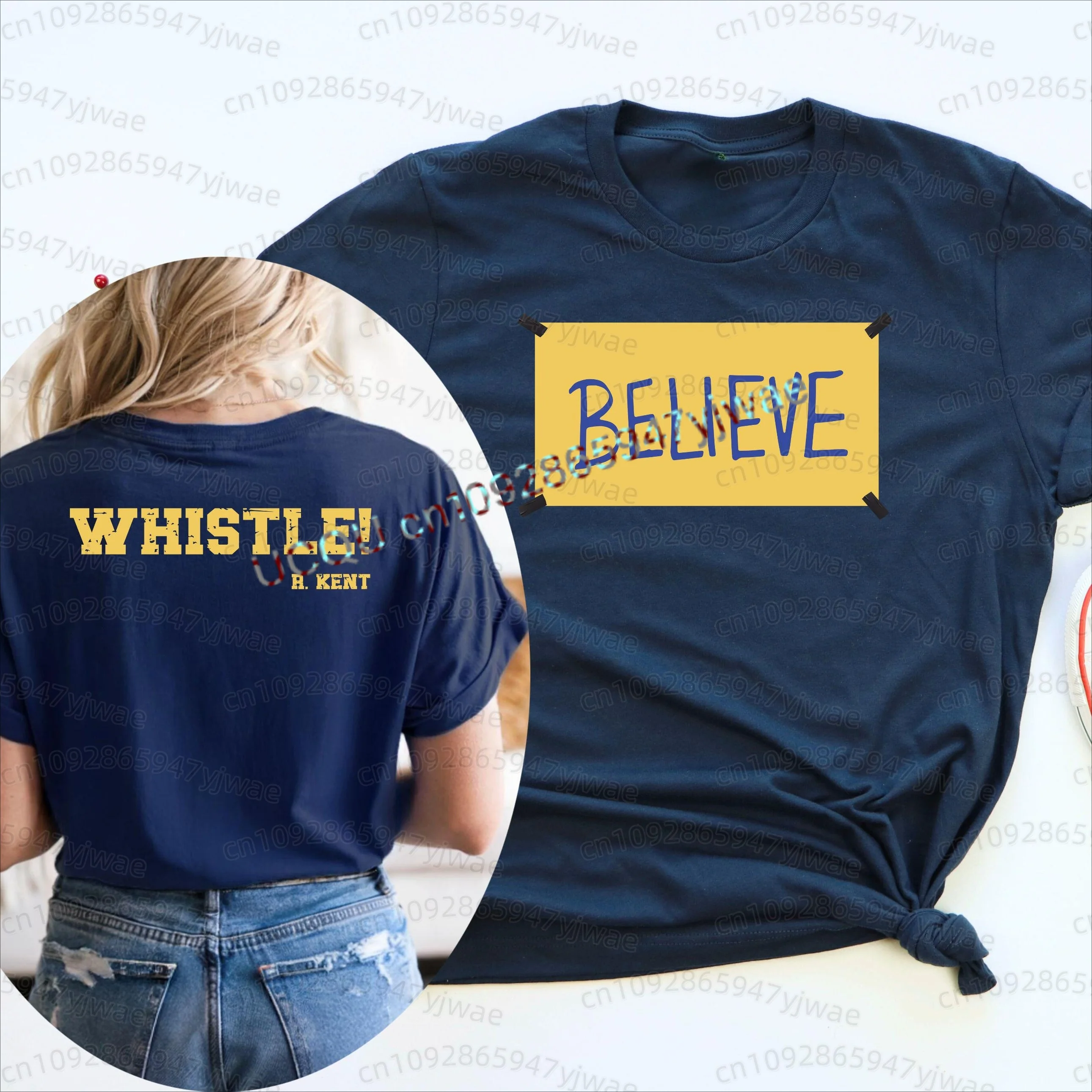 Ted Lasso AFC Richmond BELIEVE Graphics Unisex Kurzarm-T-Shirt, Herren Damen Hochwertige Fußball-Mode Herren Damen Hoodies – Detail 8