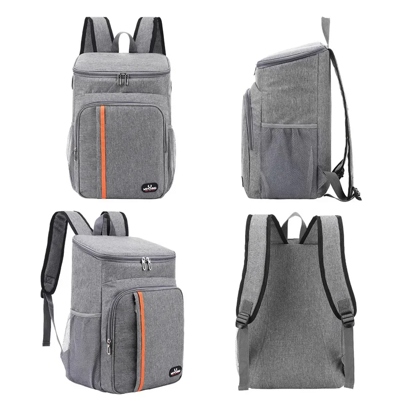 Mochila térmica aislante para exteriores, bolsa de almuerzo a prueba de fugas, nevera para bebidas, Picnic, comida fresca, 20L